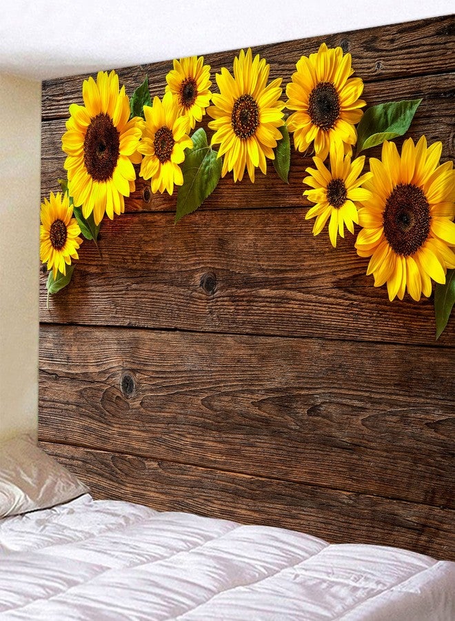 LYFANS Room Decor Aesthetic Tapestry for Bedroom and Laundry,Sunflower Flower Tapestries for Teen Girl Baby Shower Decorations Bathroom, 3D Print Brown Outdoor Garden Soft Fabric Art Wall Covering - Image 3